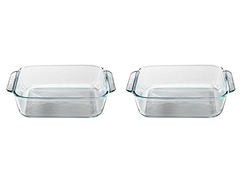 Pyrex FBA_1105395 Basics 8.1" Square (2 quart), 8 inch, Clear