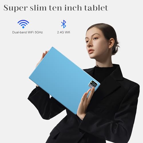 Tablet 10 inch with Keyboard Case, 12GB RAM, 1280x800 IPS HD Touch Screen E354