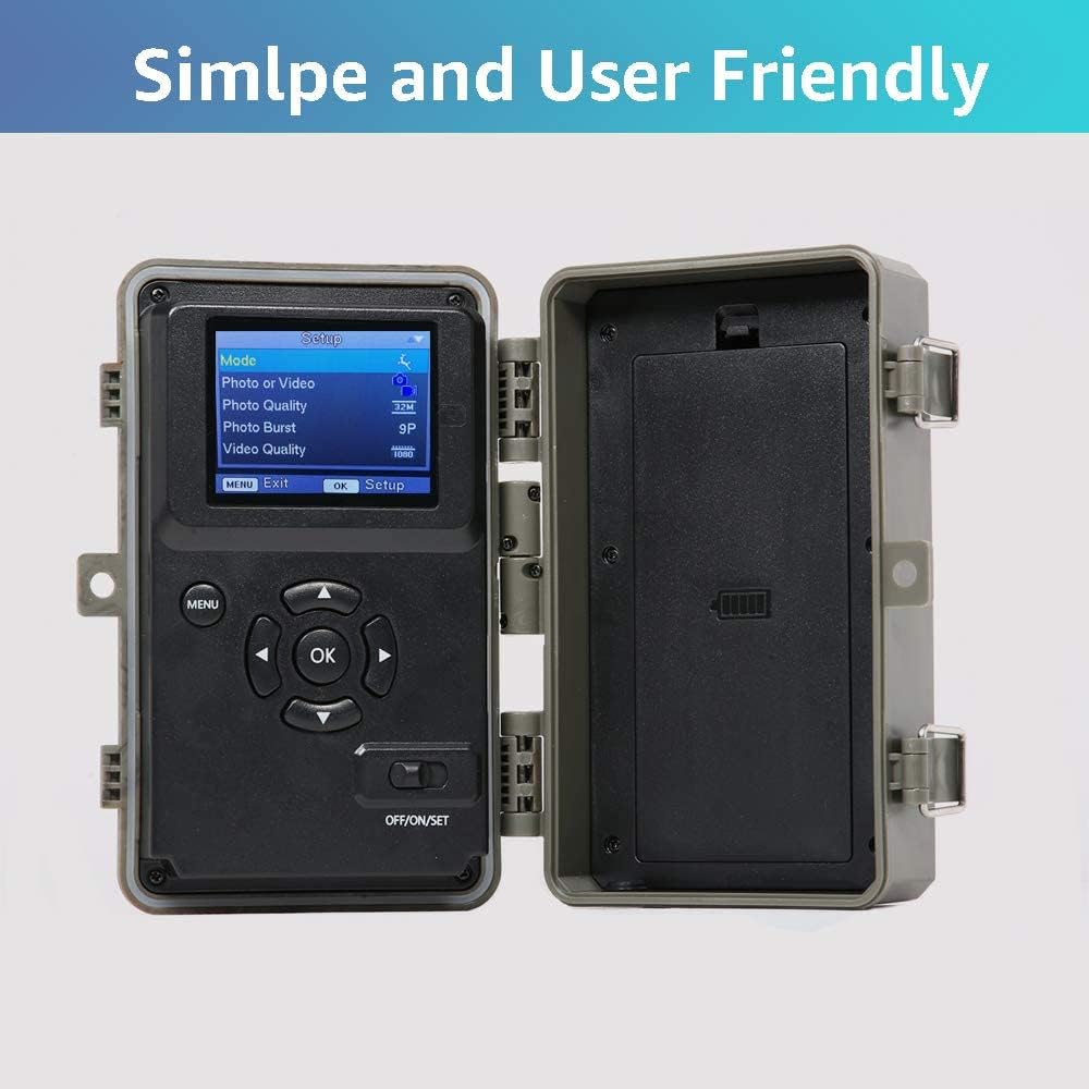 Trail Camera 32MP with Night Vision and Motion Activation U940