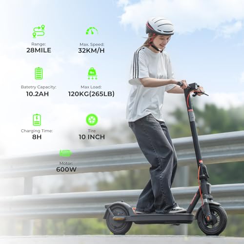 Electric Scooter for Adults, Long Range, Dual Suspension D190