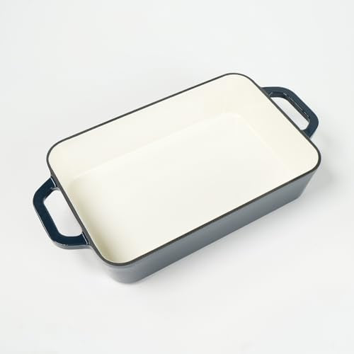 Red Enameled Cast Iron Rectangle Roaster Pan A817527