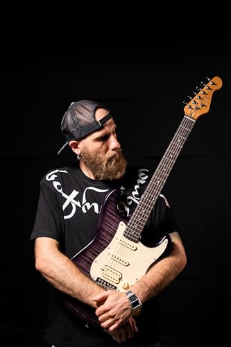 Electric Guitar with Coil-Split, Roasted Maple Neck, HSS Pickups, Beginner Kit with Amp and Bag C21096
