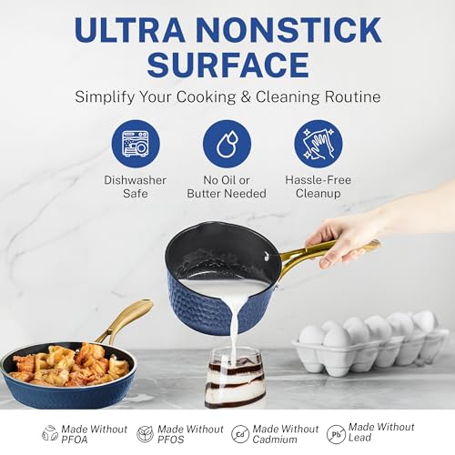 Non Stick Pots and Pans Set with Lids, 15 Piece, Induction Cookware V796951
