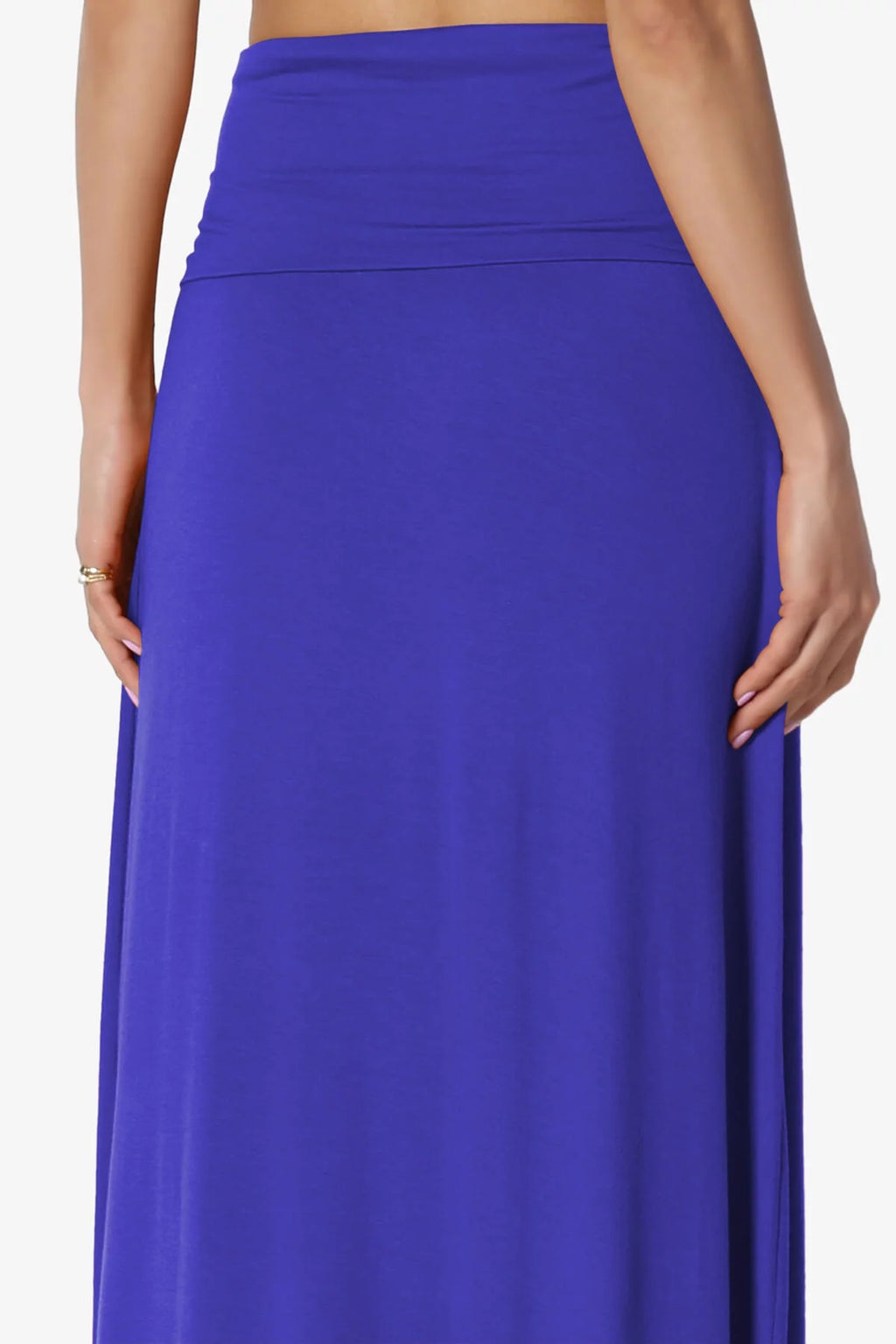 Women's Casual Draped Jersey Maxi Skirt Y8012