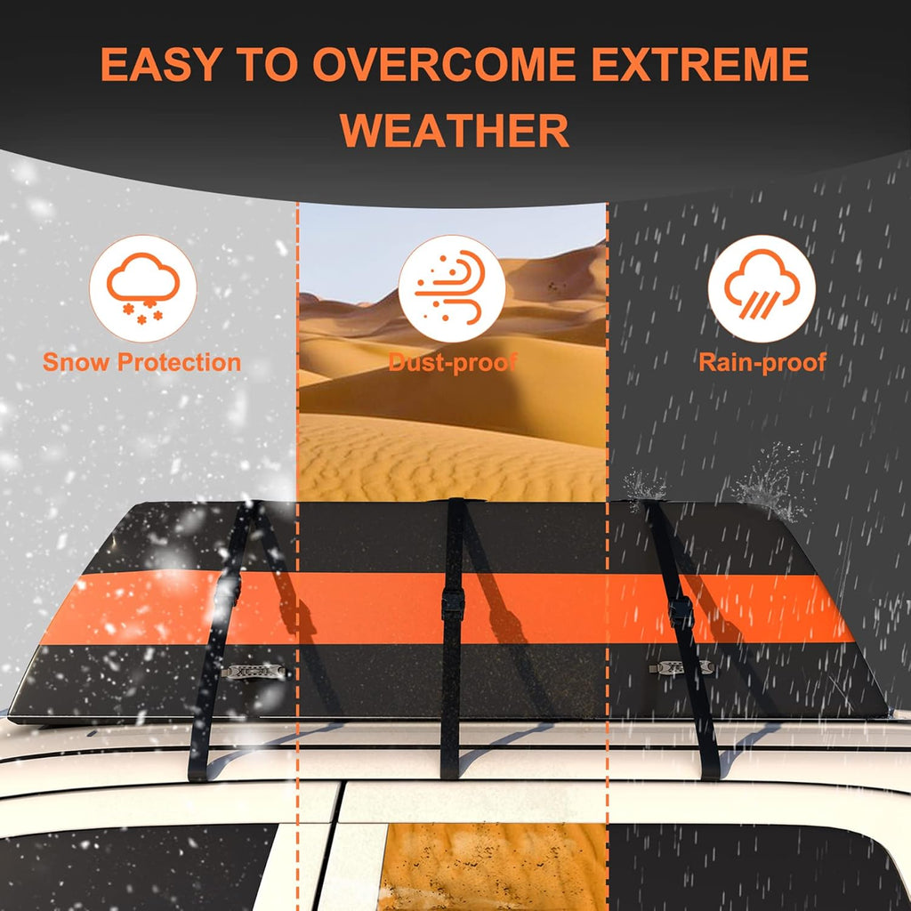 Rooftop Cargo Carrier Bag 21 Cubic Feet, Waterproof Soft-Shell Roof Rack with Anti-Slip Mat M640