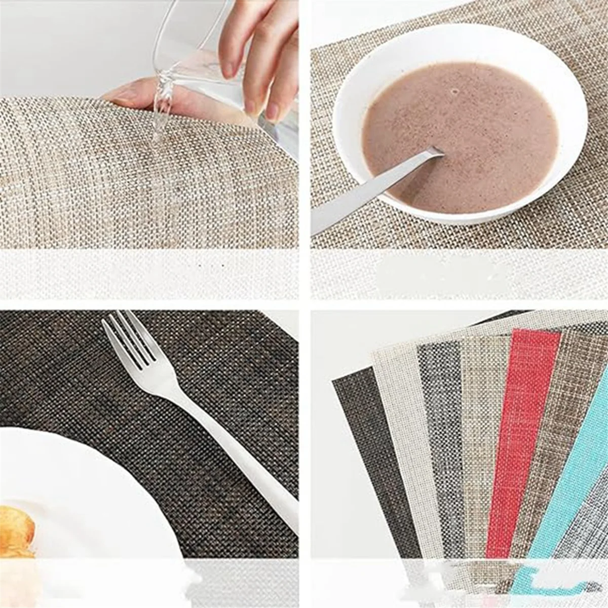 Washable Placemats Set of 6 for Kitchen Table O249