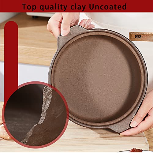 Terracotta Casserole with Lids, Unglazed Clay Cooking Pot X70350