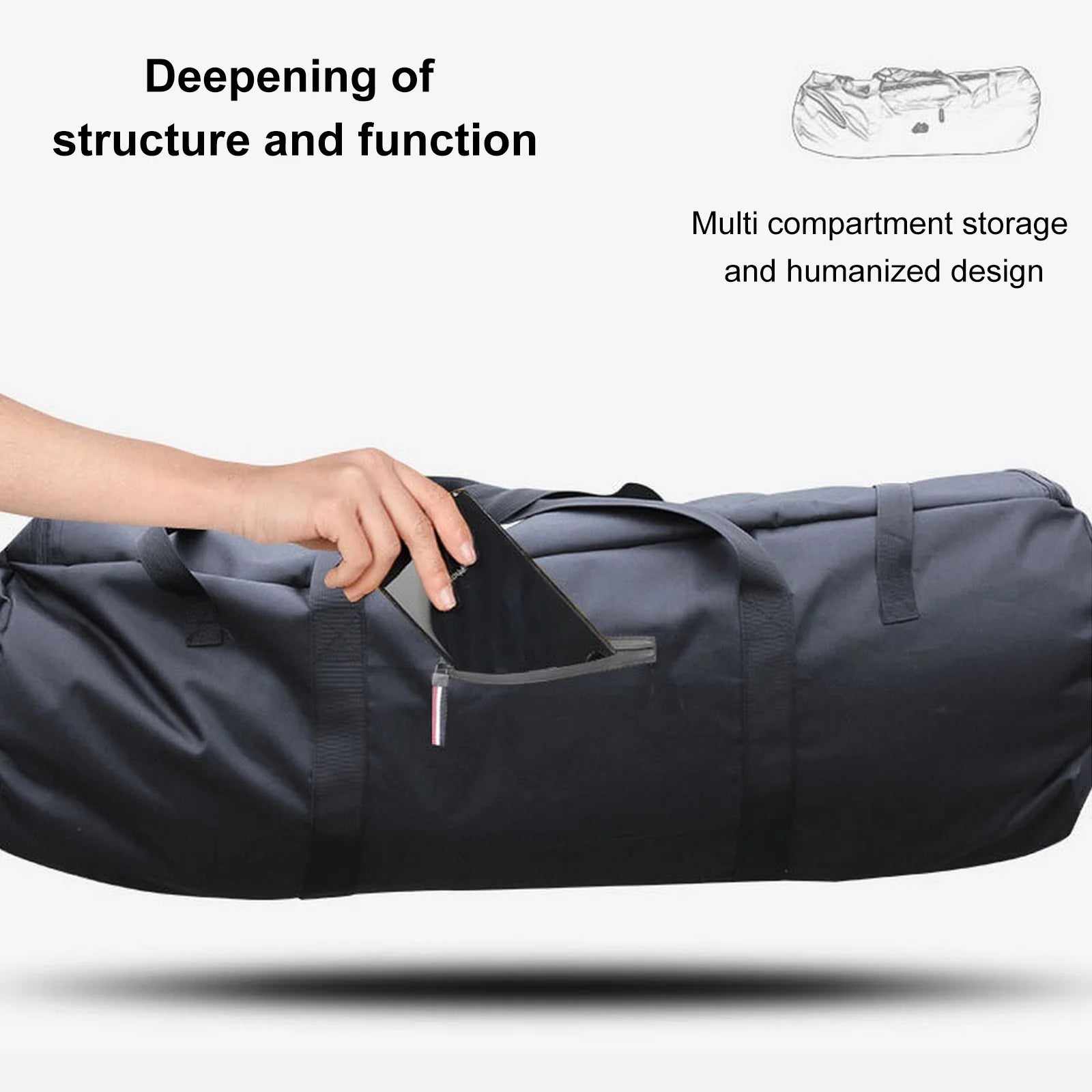 Waterproof Roll Top Duffel 60L for Outdoor Sports C90630