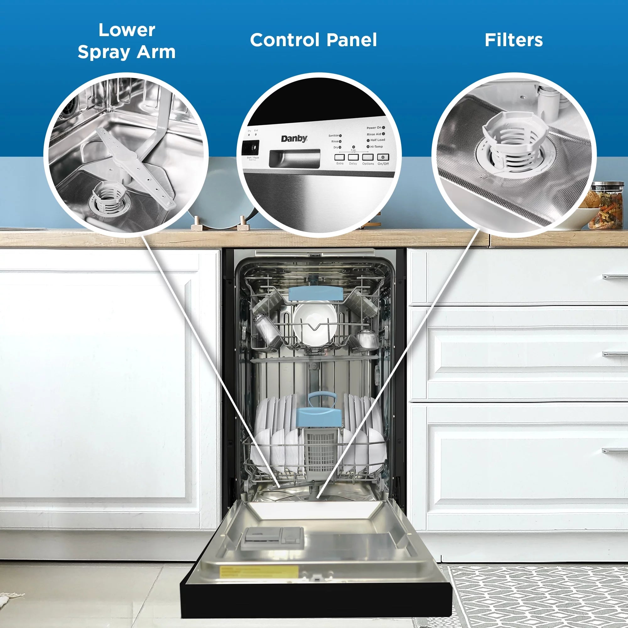 18" Built-in Dishwasher in Black Y3012