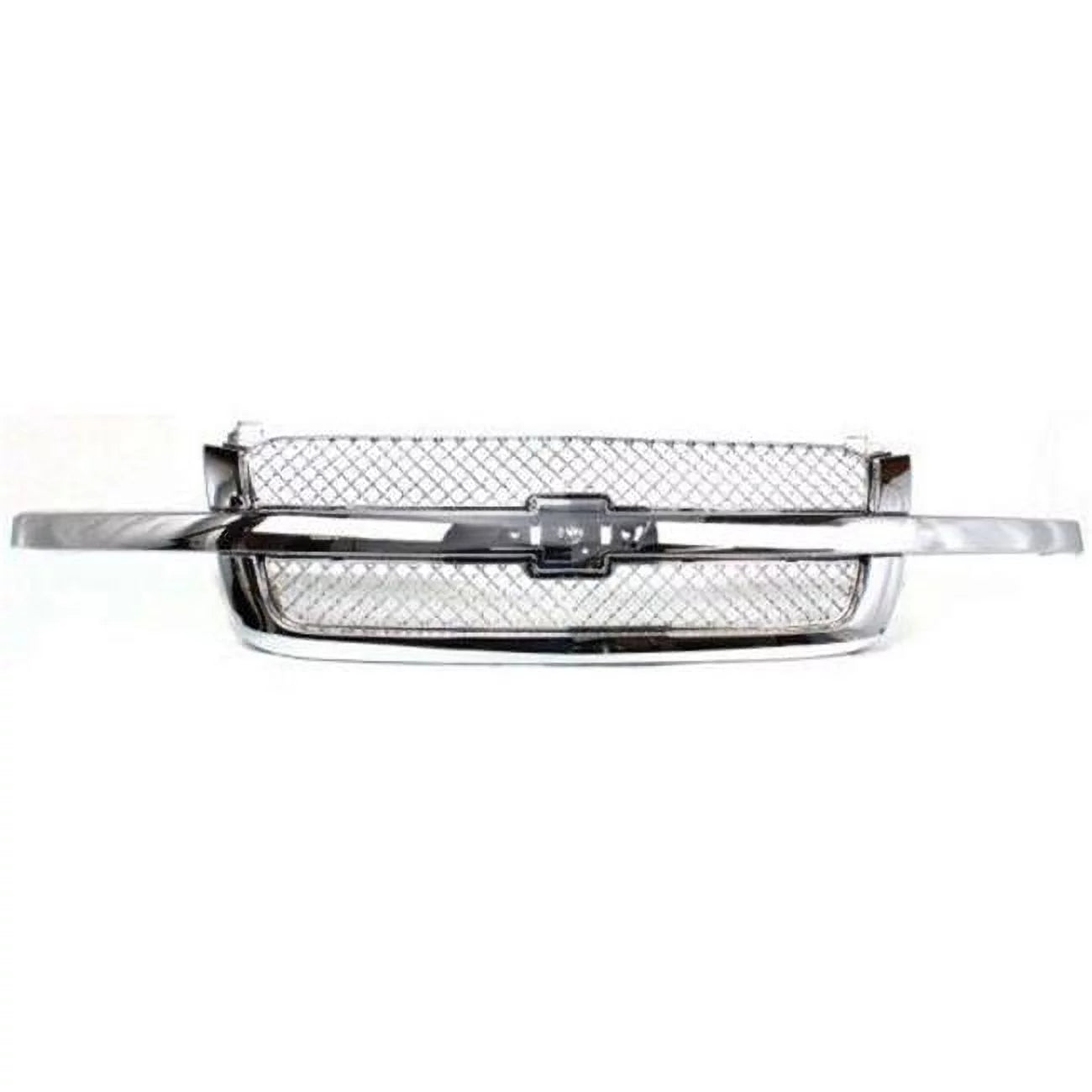 Sherman Parts SHE901-99A Textured Grille with Smooth Frame for 2003-2006 Chevy Silverado, Chrome