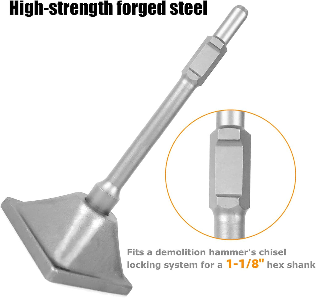 Jack Hammer Tamper Shank 1-1/8" with 6x6" Plate for Demolition Concrete Breaker J501