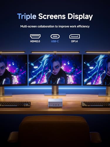 Mini PC AMD Ryzen 7 8845HS, 32GB DDR5 1TB SSD, Triple Display, OCuLink Port R88353