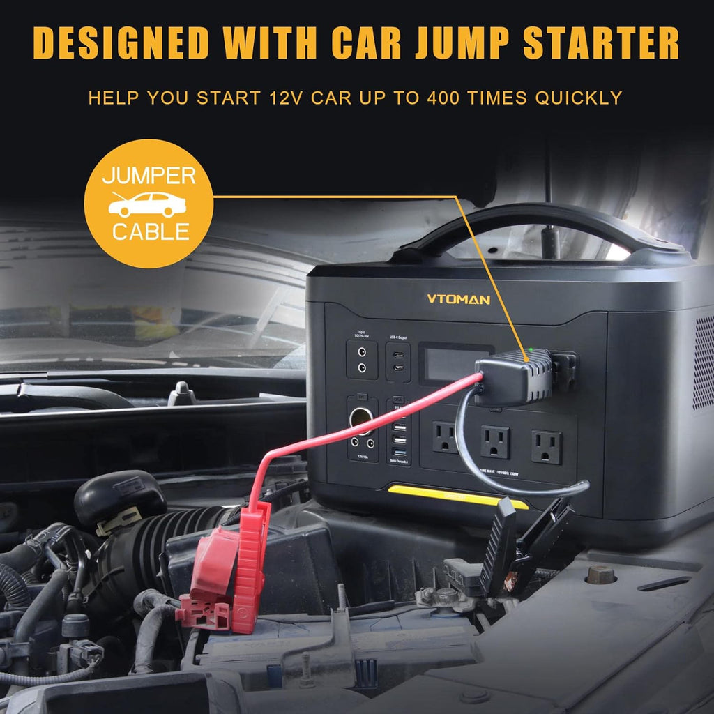 Portable Power Station 1000W, 1408Wh LiFePO4 Battery Generator with AC Outlets P485883