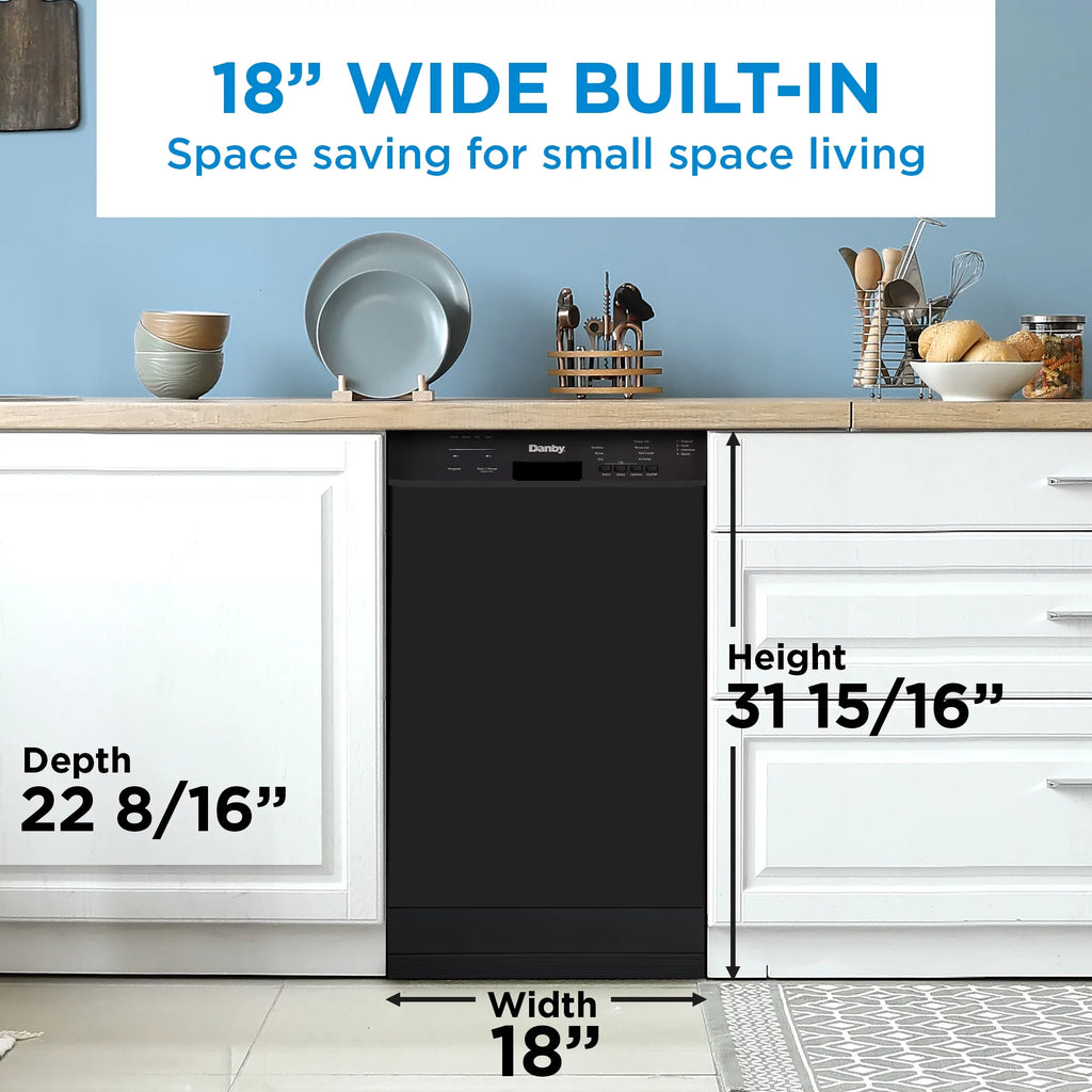 18" Built-in Dishwasher in Black Y3012