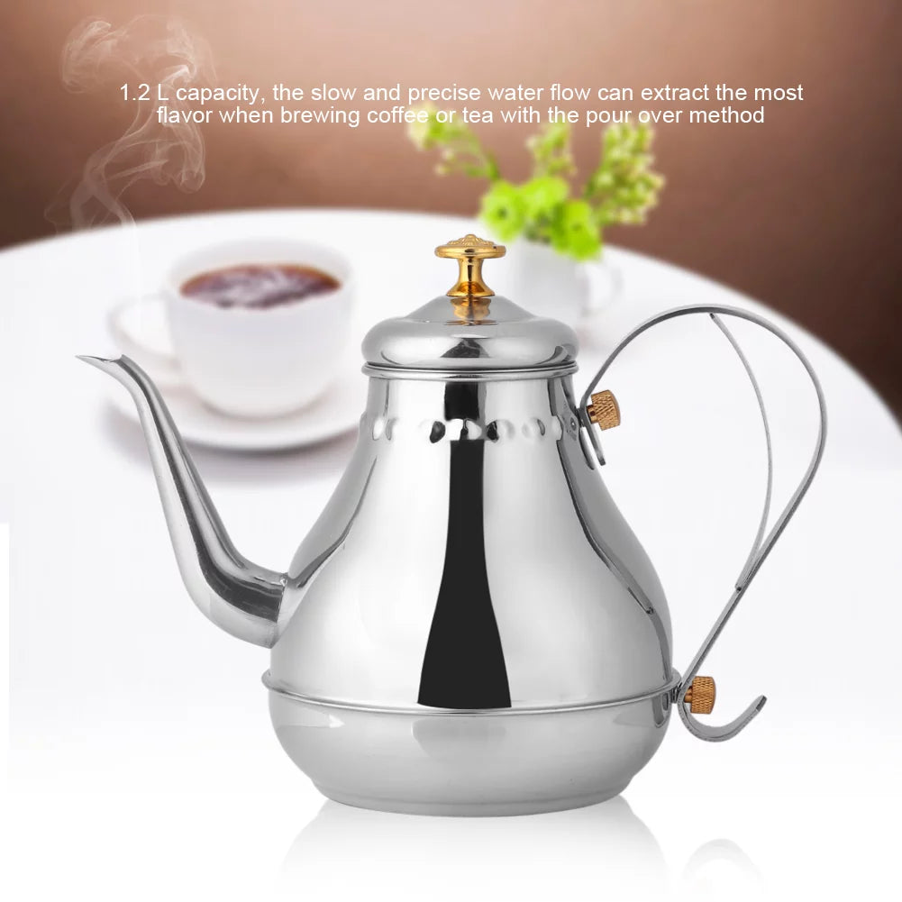 Stainless Steel Gooseneck Pour-Over Coffee Kettle 1.2L I342