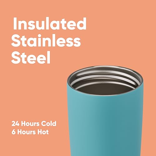Insulated Stainless Steel Coffee Tumbler, Reusable Travel Mug, 20 oz, Pink N461027