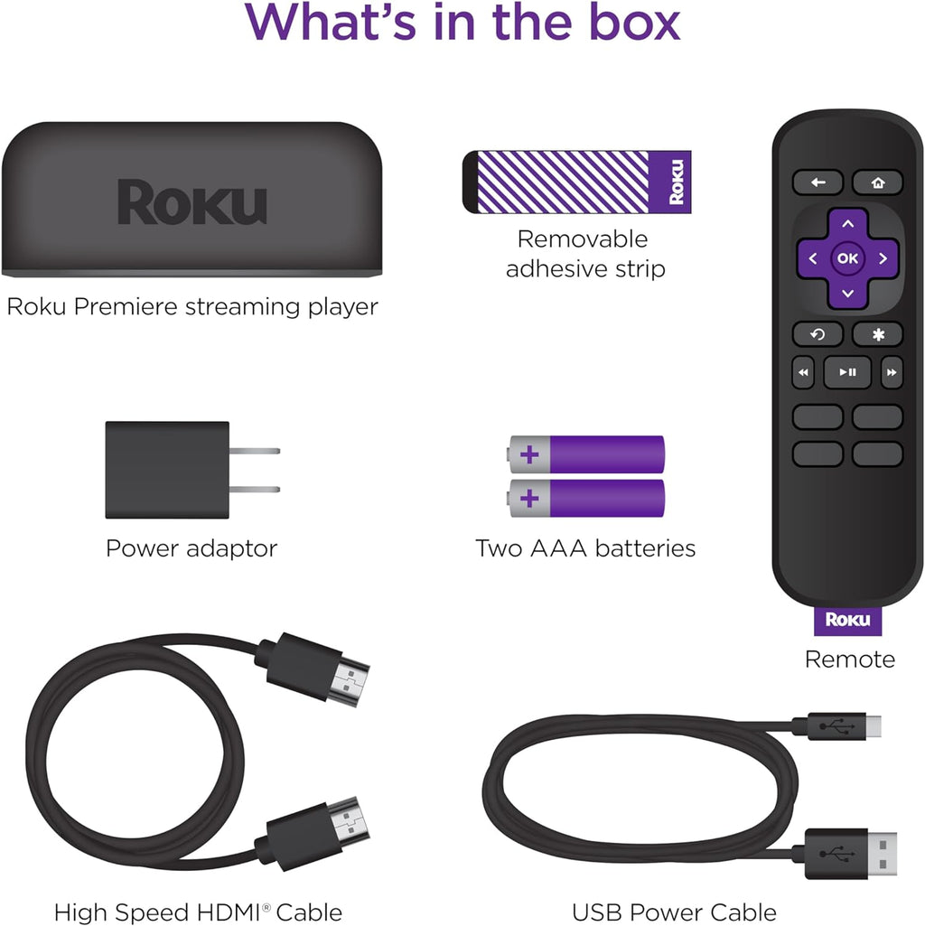 4K HDR Streaming Media Player with Remote and HDMI Cable Z987