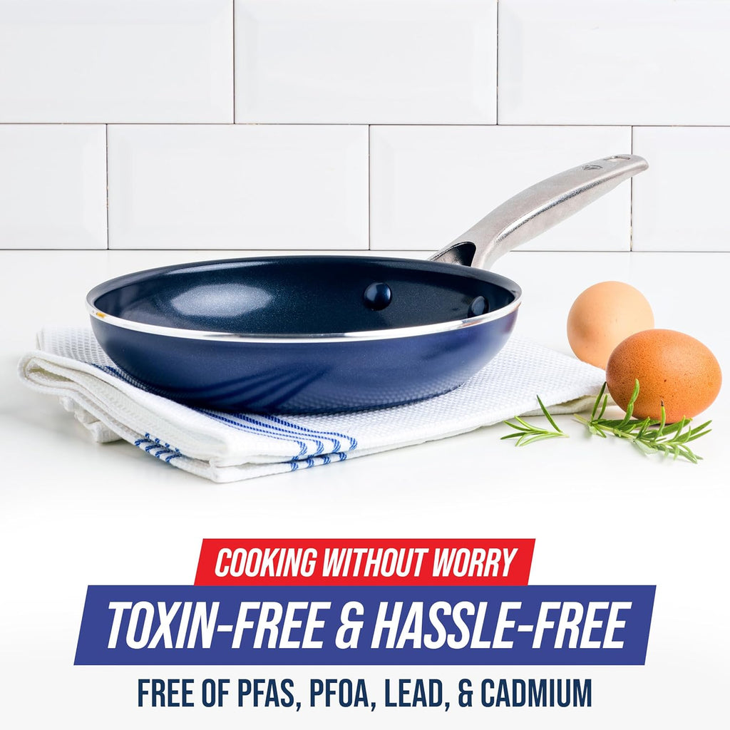 Nonstick Griddle Pan and Frying Pan Set, PFAS-Free E696882
