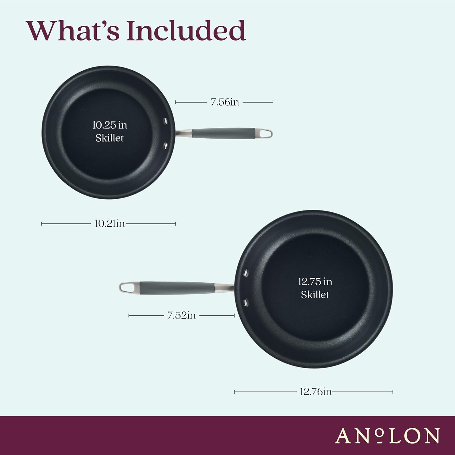 Nonstick Skillet 2-Piece Set, 10.25 & 12.75 Inch E7052