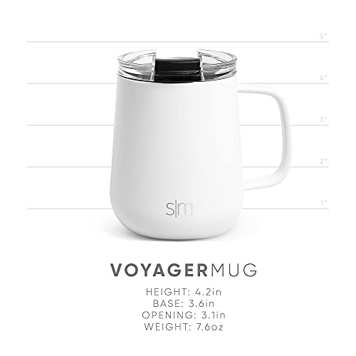 Travel Coffee Mug with Lid and Handle, Insulated Stainless Steel Tumbler, 12oz U711849