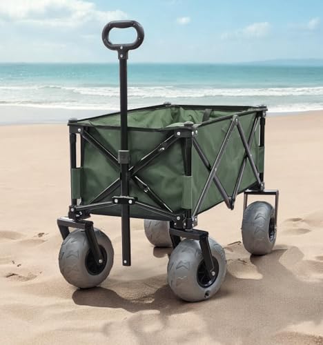 All Terrain Steel Frame Beach Wagon with 9" Pneumatic Tires, Collapsible M2474