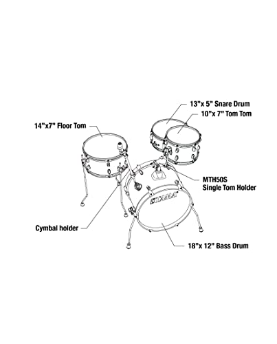 4-piece Shell Pack with Snare Drum - Cream Marble Z71447