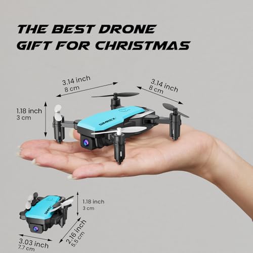 Mini Drone with Camera 720P HD FPV, Foldable RC Quadcopter with 2 Batteries C2480