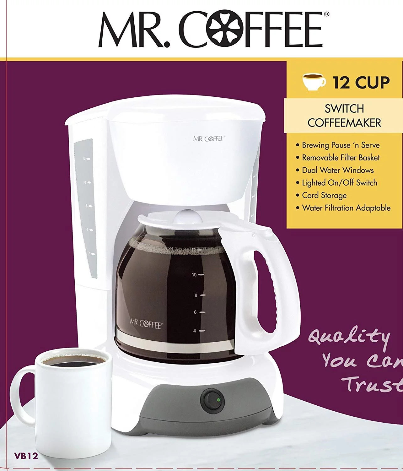 12-Cup Switch Coffeemaker, White A827372