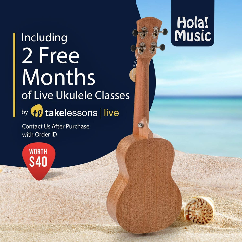 Laser Engraved Mahogany Soprano Ukulele Bundle with Gig Bag, Strap and Picks T24339