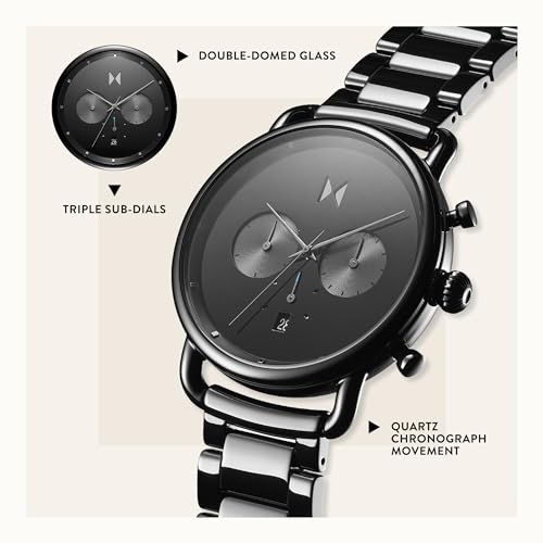 Analog Watch for Men - Vintage Chronograph, Water-Resistant 5 ATM, Stainless Steel Q970