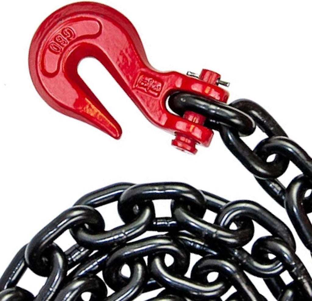 Alloy Tow Chain with Forged Long J Hook, 3/8 Inch x 6 Foot A761