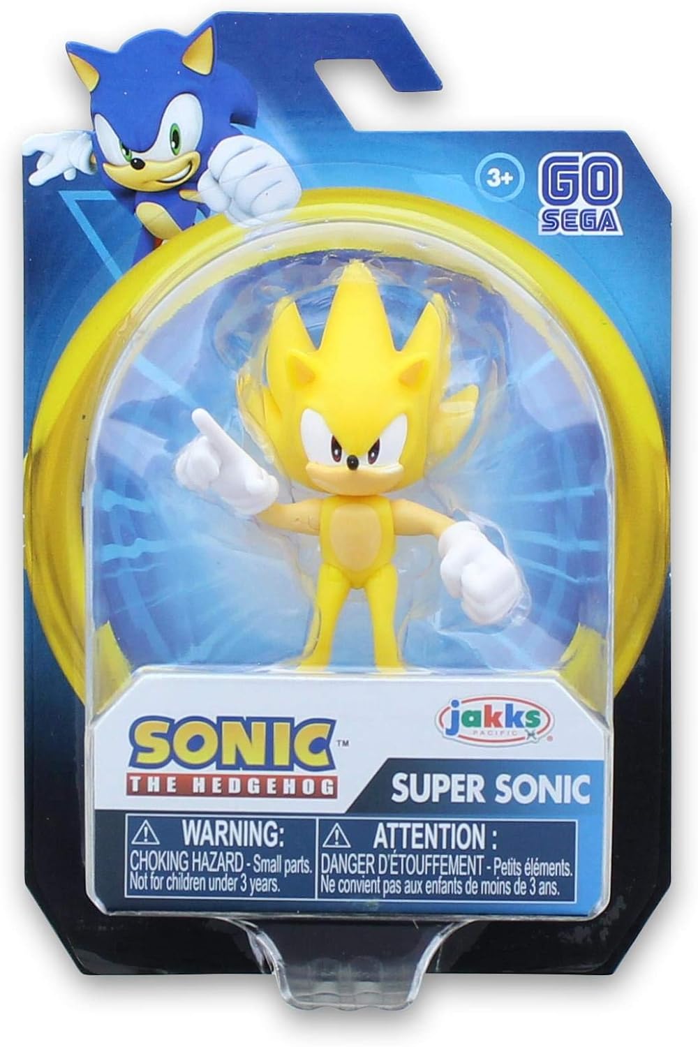 Sonic The Hedgehog Action Figure 2.5 Inch Super Sonic Collectible Toy