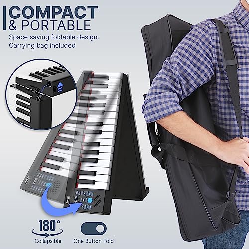 Portable 88-Key Digital Piano Keyboard with Bluetooth R223