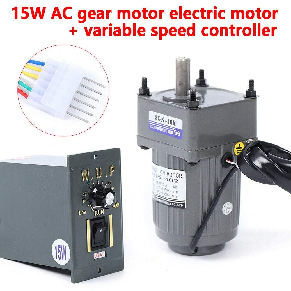 AC Gear Motor Variable Speed Controller 125RPM 110V 15W T627259