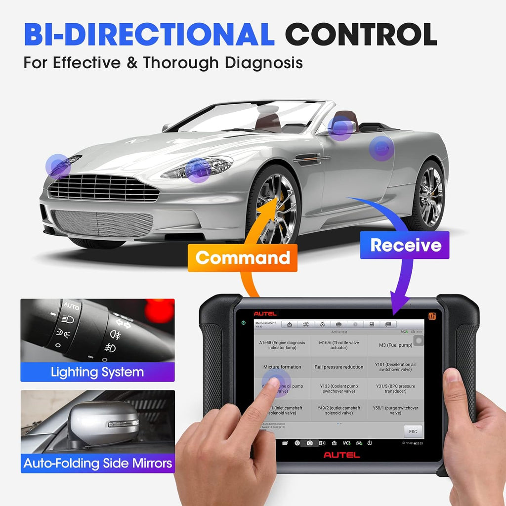 Autel MaxiPRO MP808TS, Full TPMS Service Diagnostic Scanner with 30+ Special Functions and Wireless BT Y8712