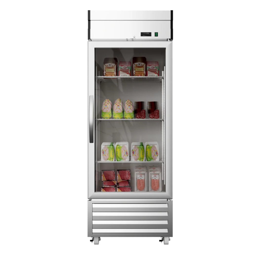 27" Single Door Glass Refrigerator M9700