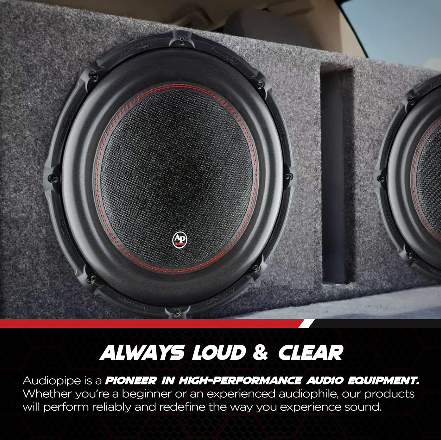 15 Inch Dual 2 Ohm DVC Car Audio Subwoofer Speaker System V5380