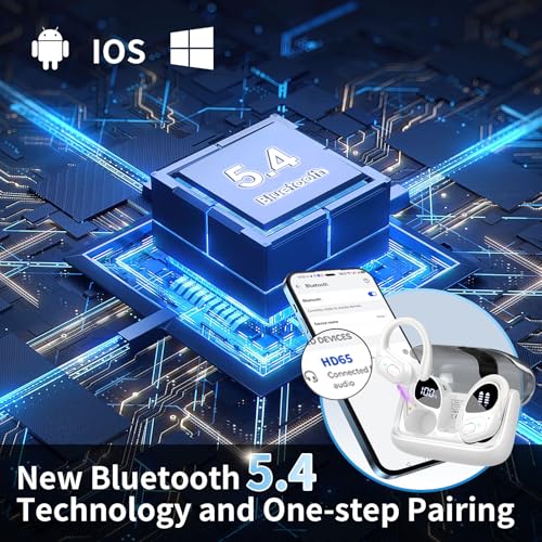 Wireless Earbuds Bluetooth 5.4 with Earhooks, IPX7 Waterproof P475856
