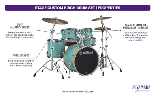 5pc Birch Shell Pack with 22" Kick and 14" Snare E31686