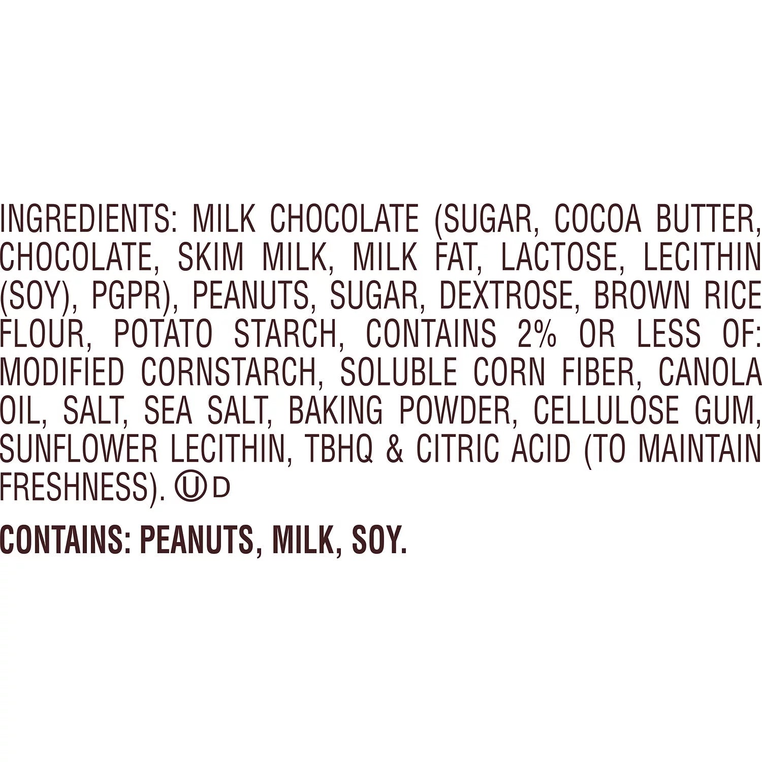 Milk Chocolate Peanut Butter Cups with Pretzels, 1.3 oz, 16 Count D555