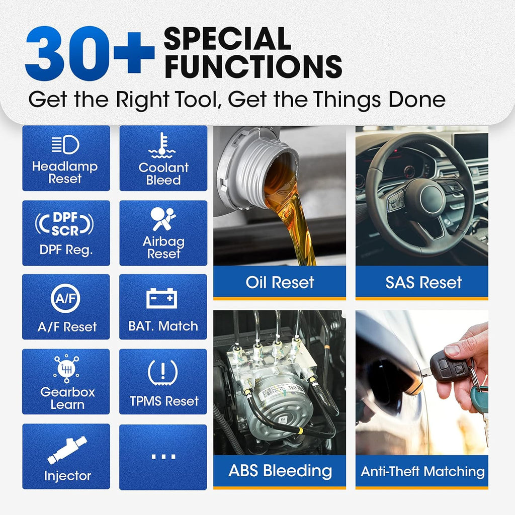 Autel MaxiPRO MP808TS, Full TPMS Service Diagnostic Scanner with 30+ Special Functions and Wireless BT Y8712