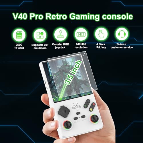 Handheld Game Console 4.0 Inch IPS Screen Retro Portable Arcade Y95927