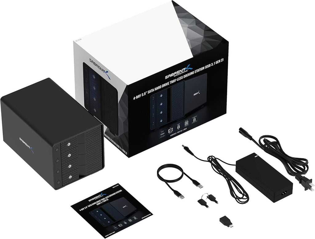 USB 3.0 to SATA Dual Bay External Hard Drive Docking Station for 2.5/3.5in HDD SSD with Cloner Function J42226