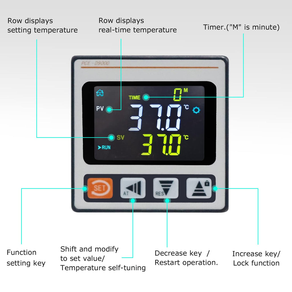 Lab Incubator 18L for Bacterial Culture Seed Germination, Reptile Egg Incubator RT-66℃ Digital PID Temperature Control L377912