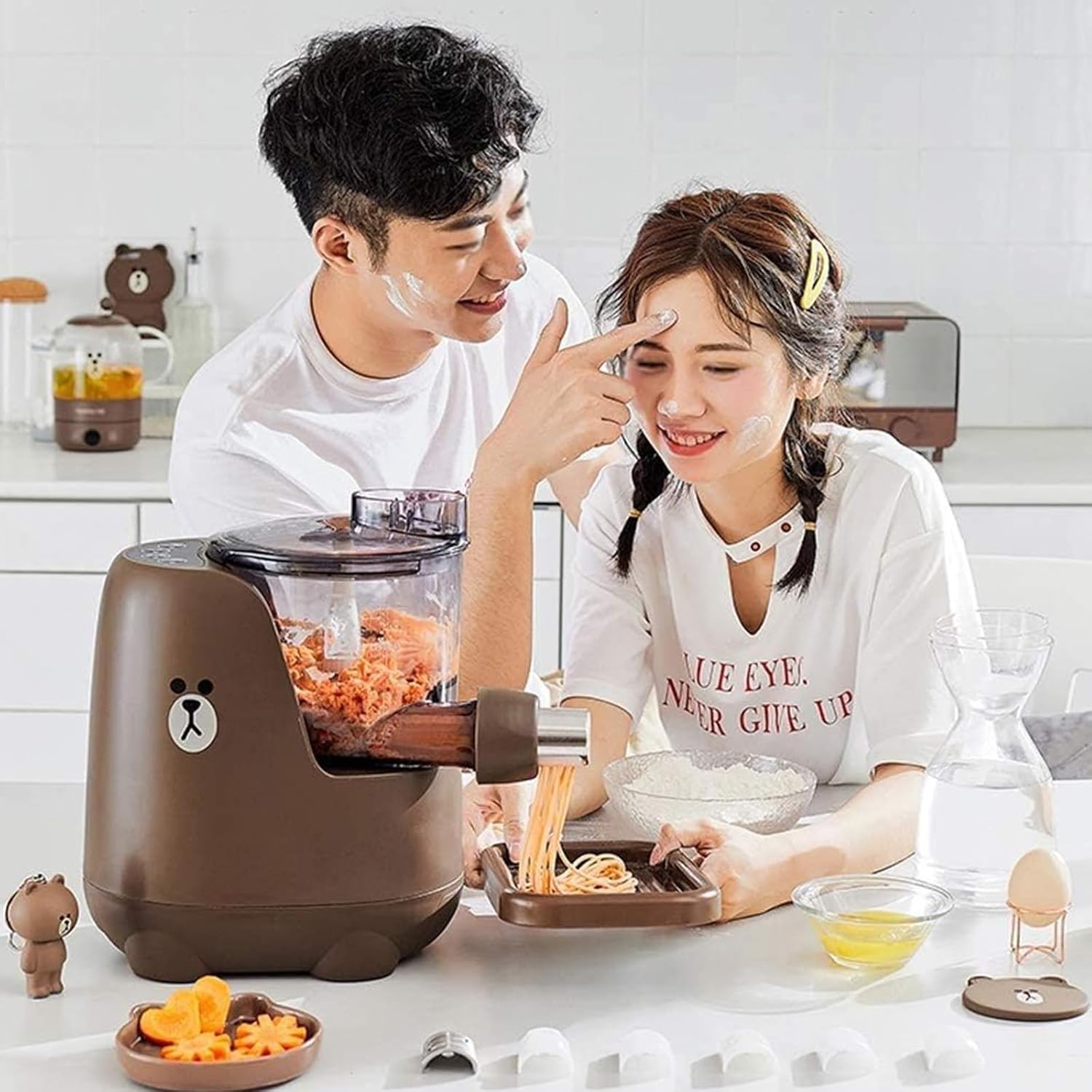 Electric Noodle Maker with Non-Stick Machine Knife and Thickness Settings V87208