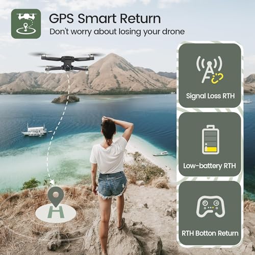 GPS Drone with 4K Camera for Adults, Auto Return, Follow Me, Brushless Motor, 46 Mins Flight L605335