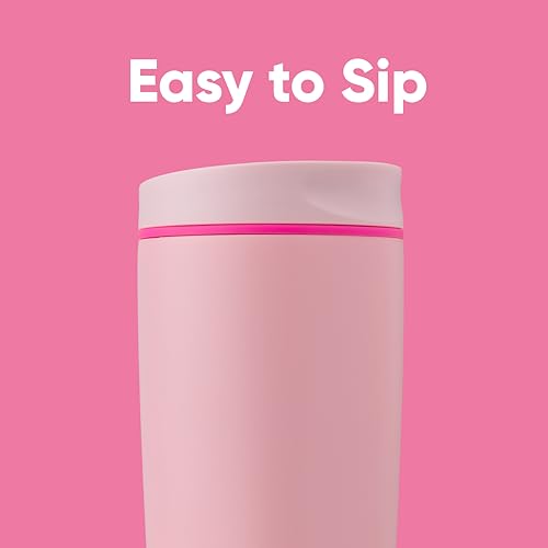Insulated Stainless Steel Coffee Tumbler, Reusable Travel Mug, 20 oz, Pink N461027