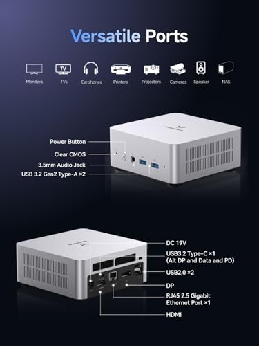 Mini PC AMD Ryzen 7 8845HS, 32GB DDR5 1TB SSD, Triple Display, OCuLink Port R88353