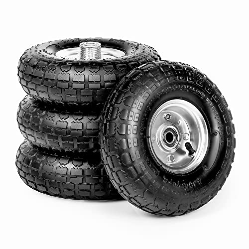 10" Pneumatic Utility Tire and Wheel with 5/8" Axle Bore, 2 Pack K21825