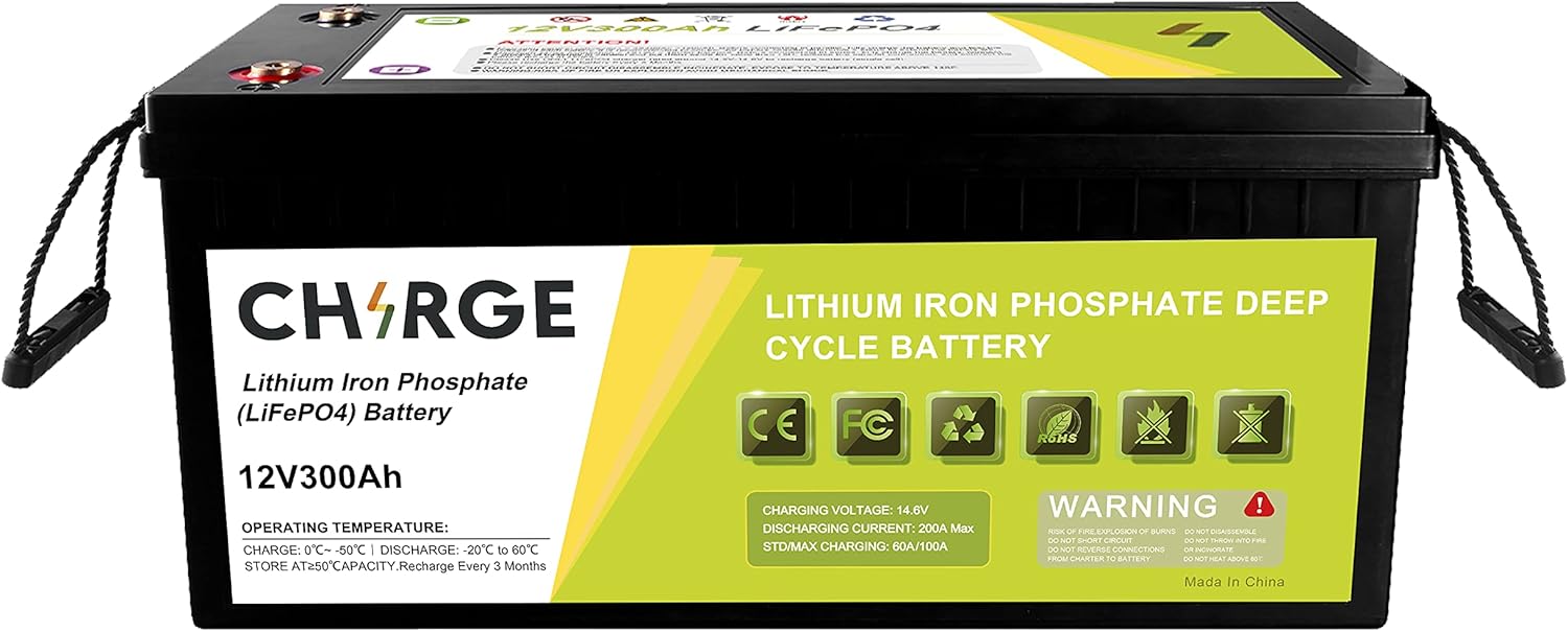 12V 100Ah LiFePO4 Battery with Built-in BMS for RV, Home Energy Storage and Off-Grid I29606